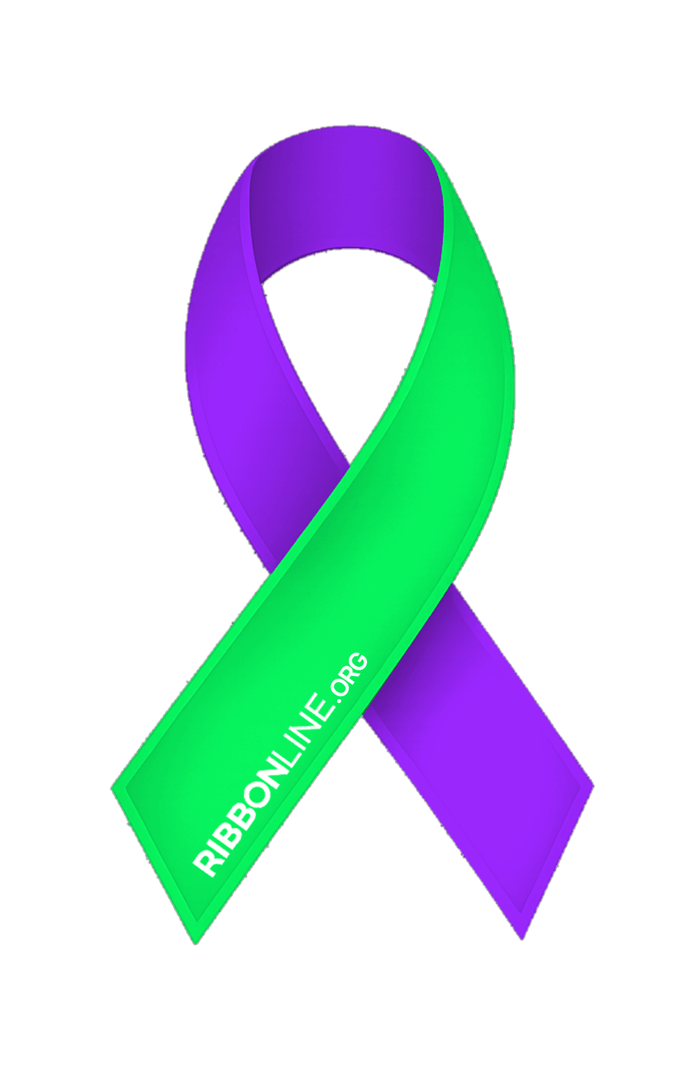 Purple Green Ribbon
