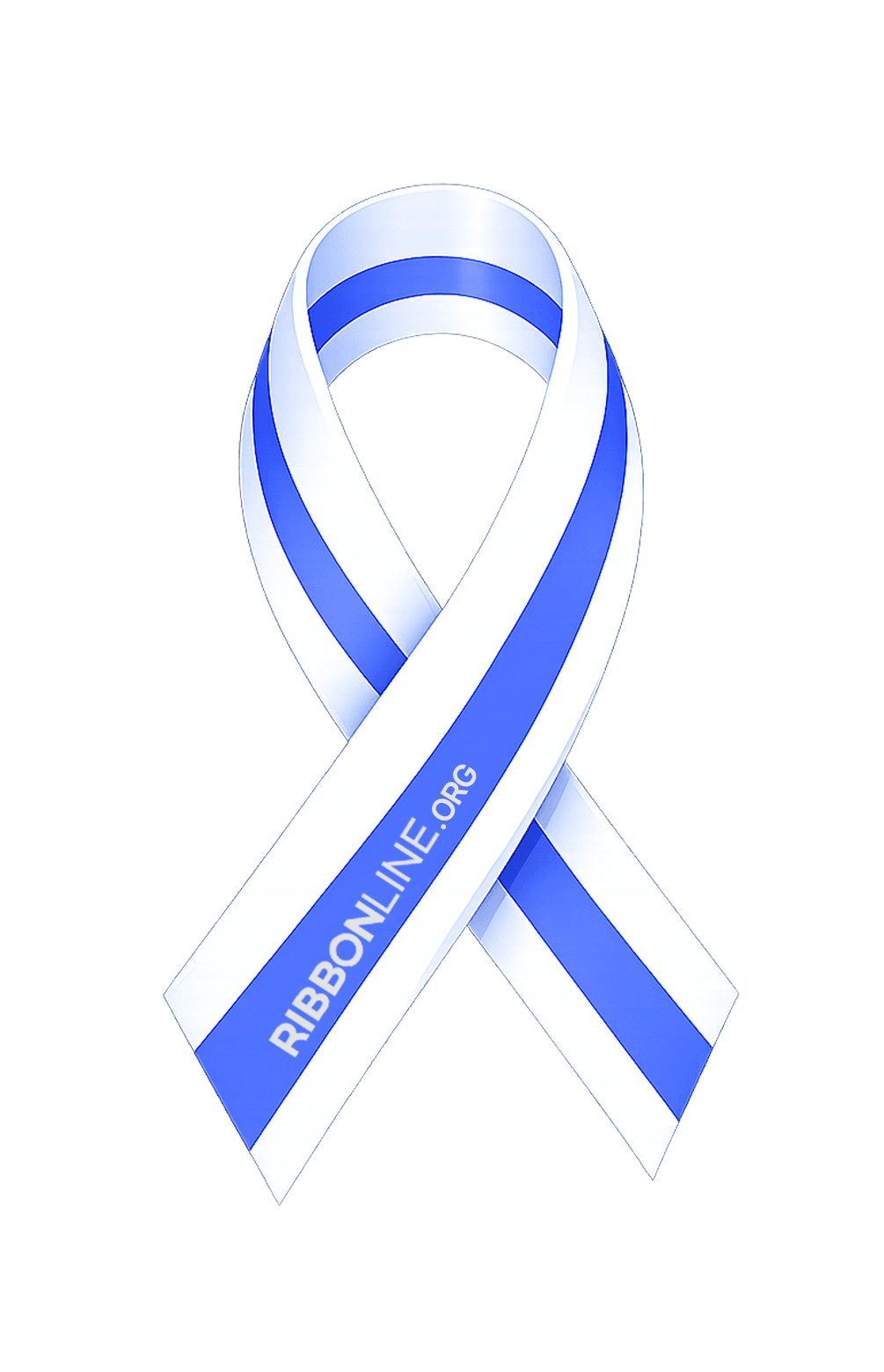 White Blue Ribbon