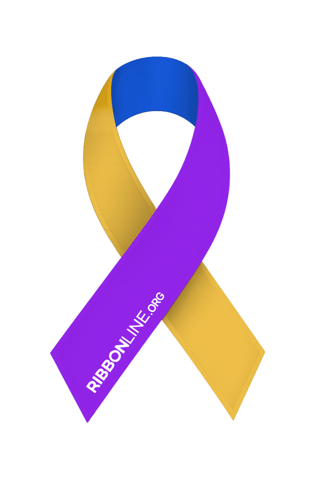 Yellow Blue Purple Ribbon