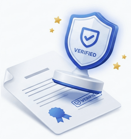 신뢰의 증명 인증 배지 일러스트