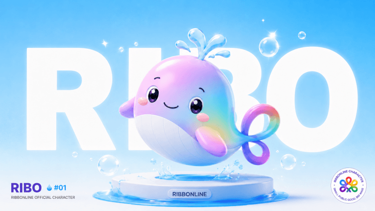리본라인, 공식 캐릭터 ‘RIBO 리보’ 고래 캐릭터로 전면 개편