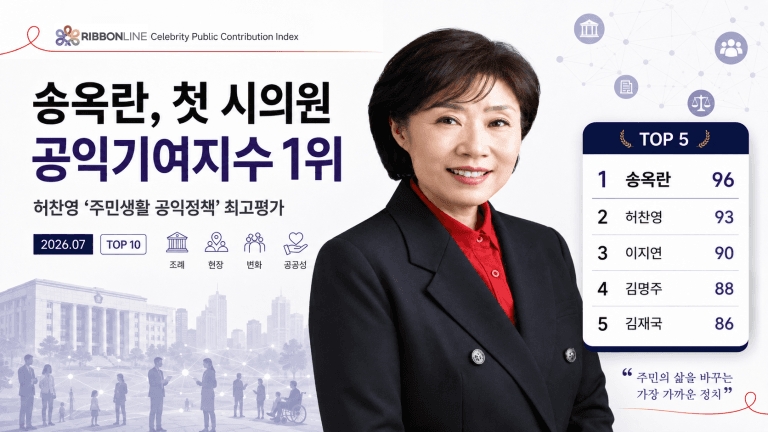 송옥란, 첫 시의원 공익기여지수 1위…허찬영 ‘주민생활 공익정책’ 최고평가