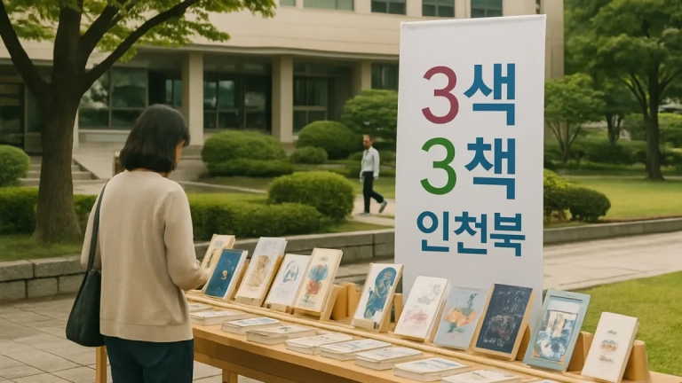 인천도서관, 9월 관내 지역서점 연계해 ‘3색3책 인천북’ 도서 전시 운영