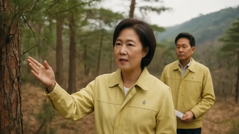 추미애 경기지사, 가평군 소나무재선충병 방제 지원 약속