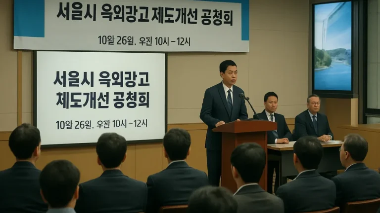 서울시, 10월 26일 옥외광고 제도개선 공청회 개최