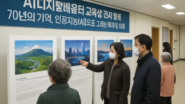 AI디지털배움터 교육생 전시 열려…서귀포시청서 16~23일 작품 28점 선보여