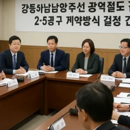 경기도·도의회, 강동하남남양주선 2·5공구 계약방식 비교 논의